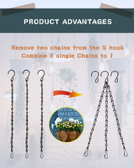 NACETURE Plant Ceiling Hooks supporting flower pots