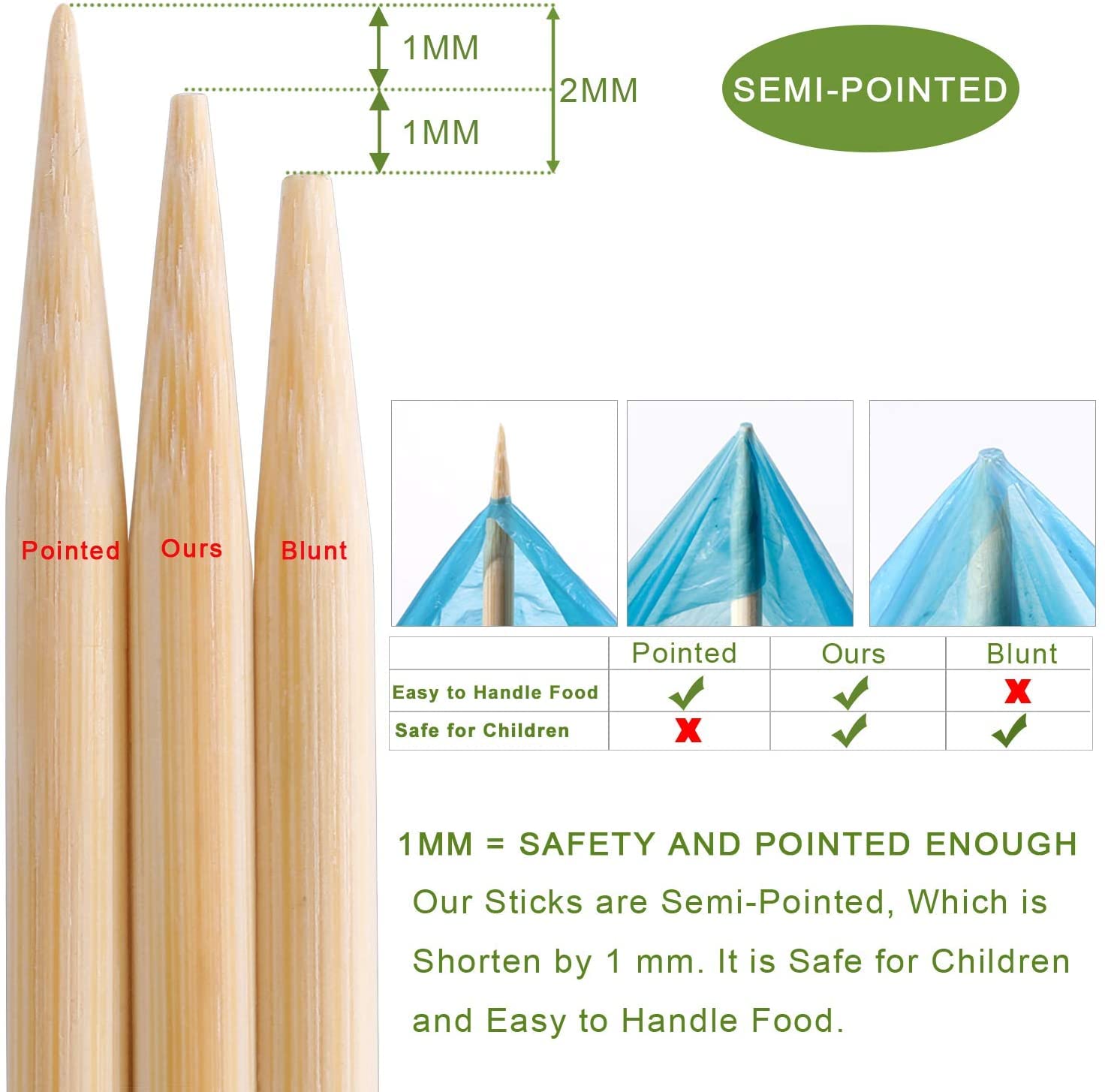 NadaKin bamboo roasting sticks in clear packaging
