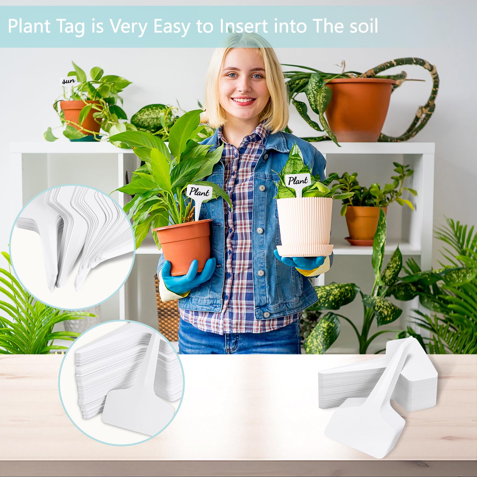 NadaKin plastic plant labels displayed outdoors