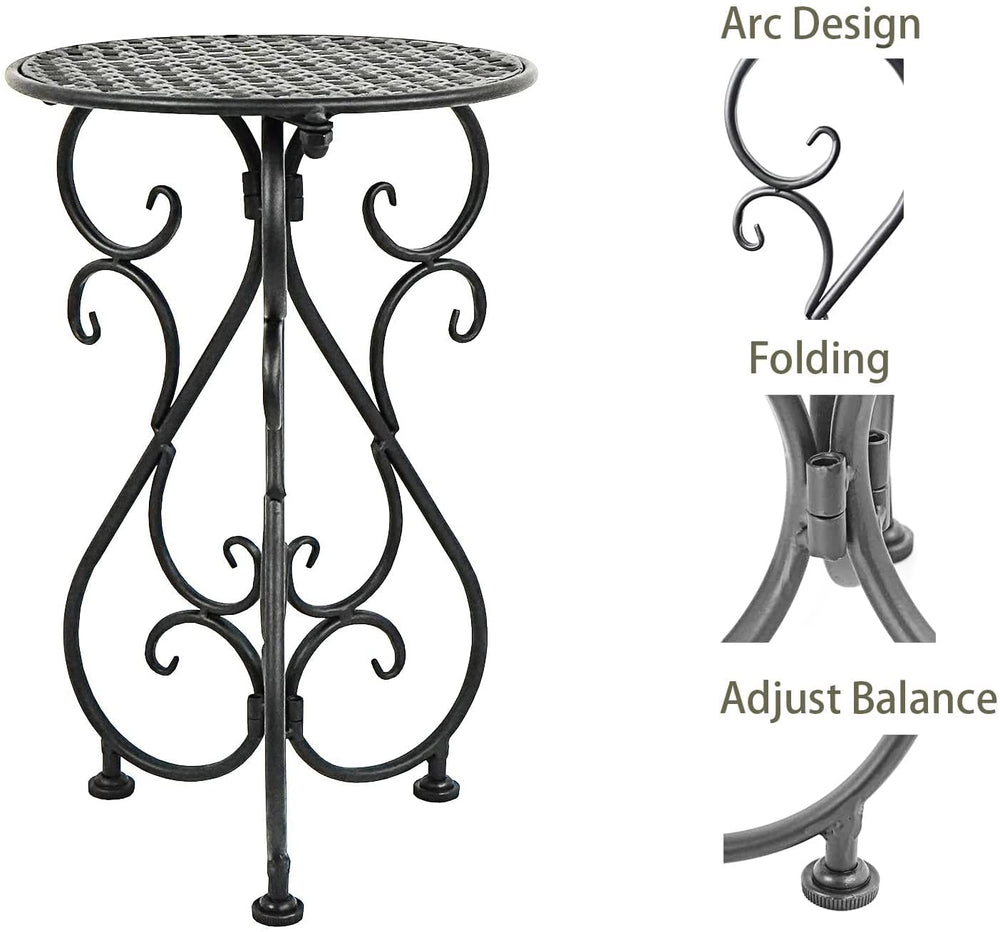 NAKUPE metal plant stand showing adjustable non-slip pads