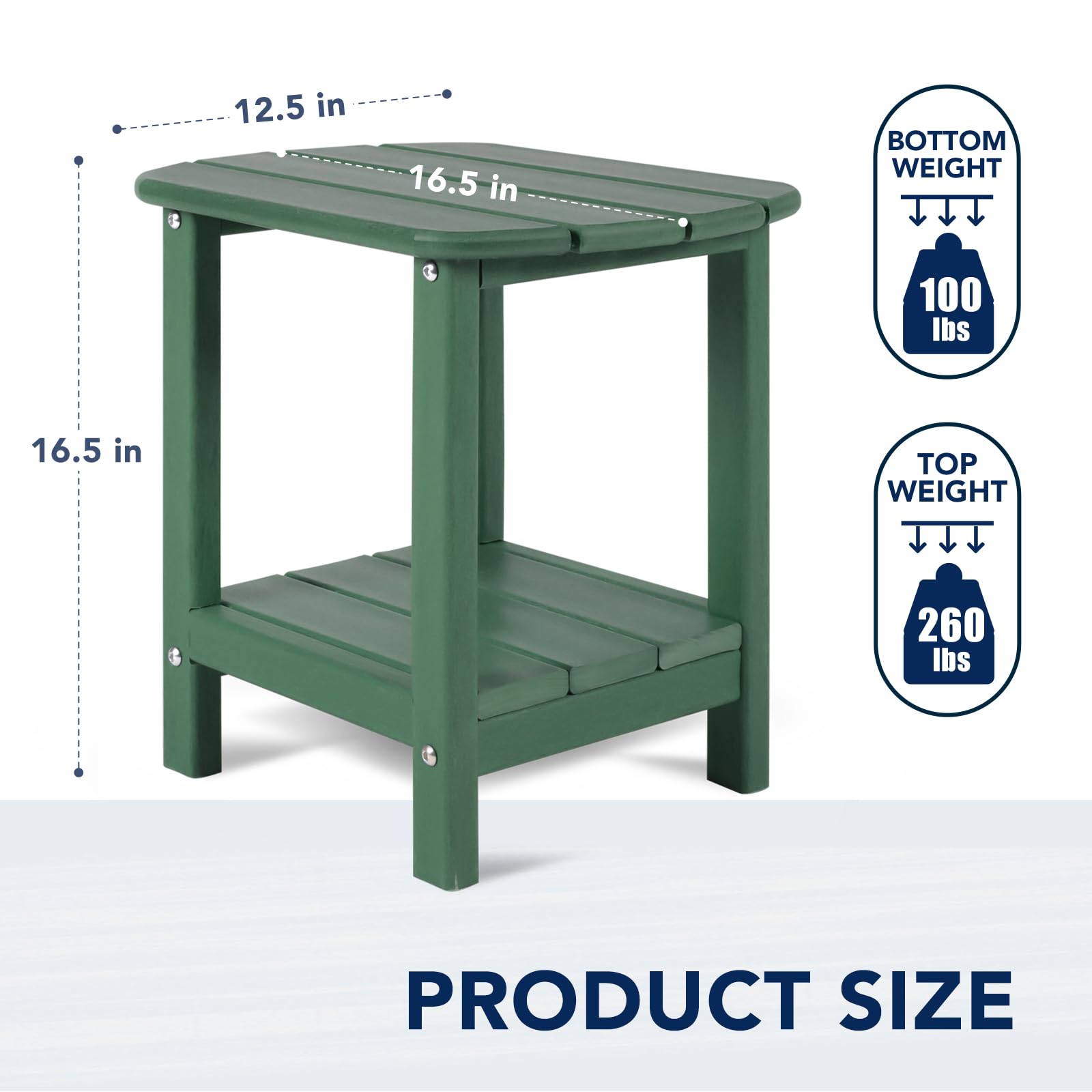 nalone Adirondack Side Table green top view