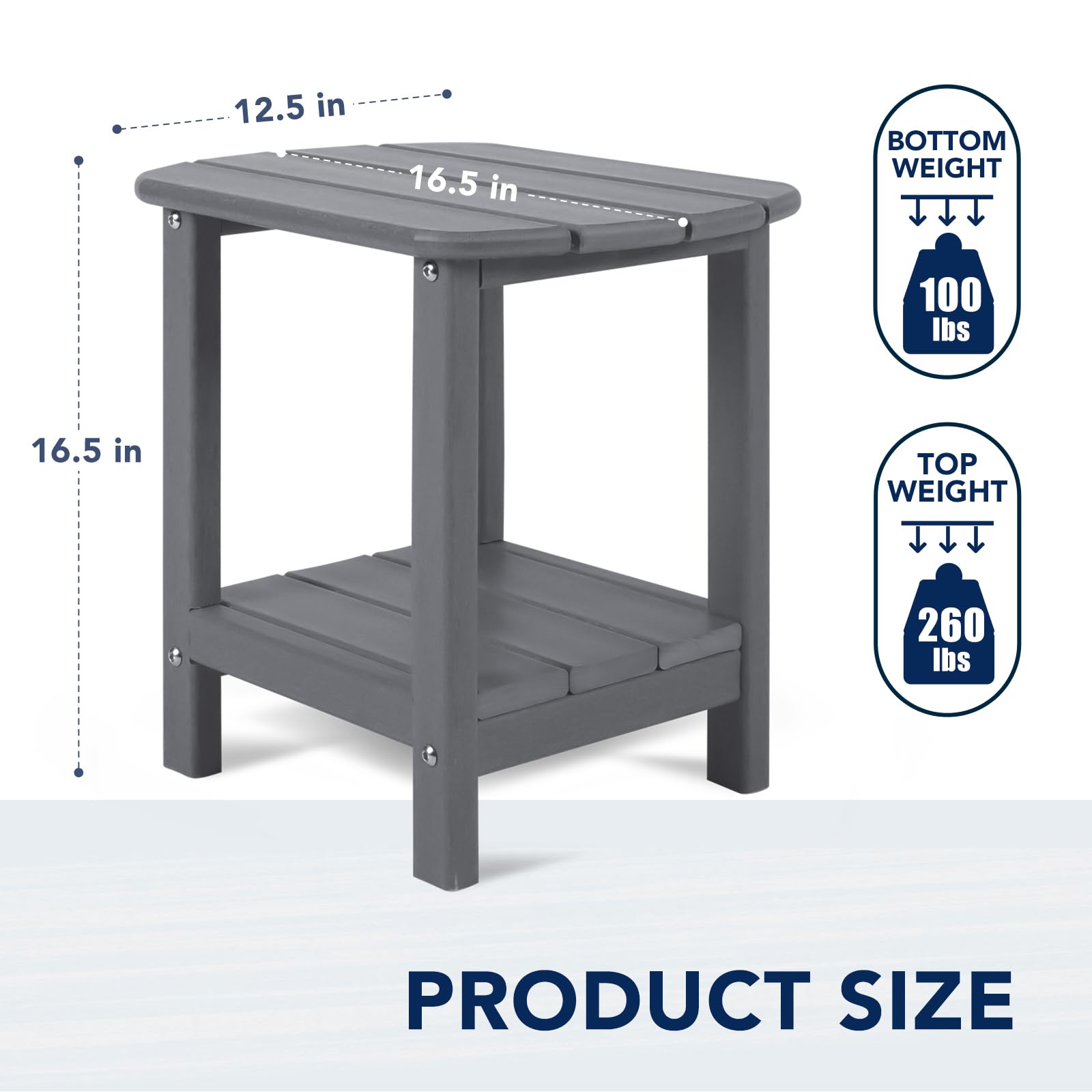 nalone Adirondack Side Table grey assembly parts