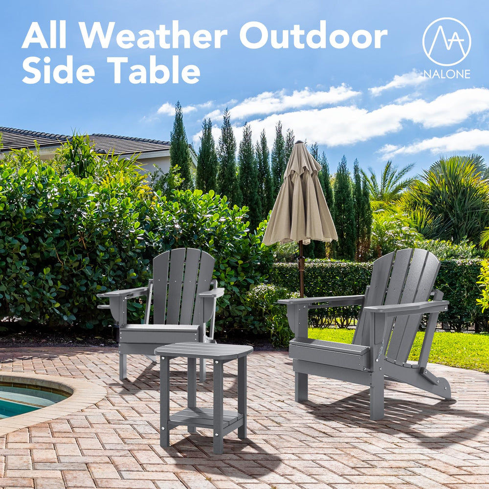 nalone Adirondack Side Table grey with snacks