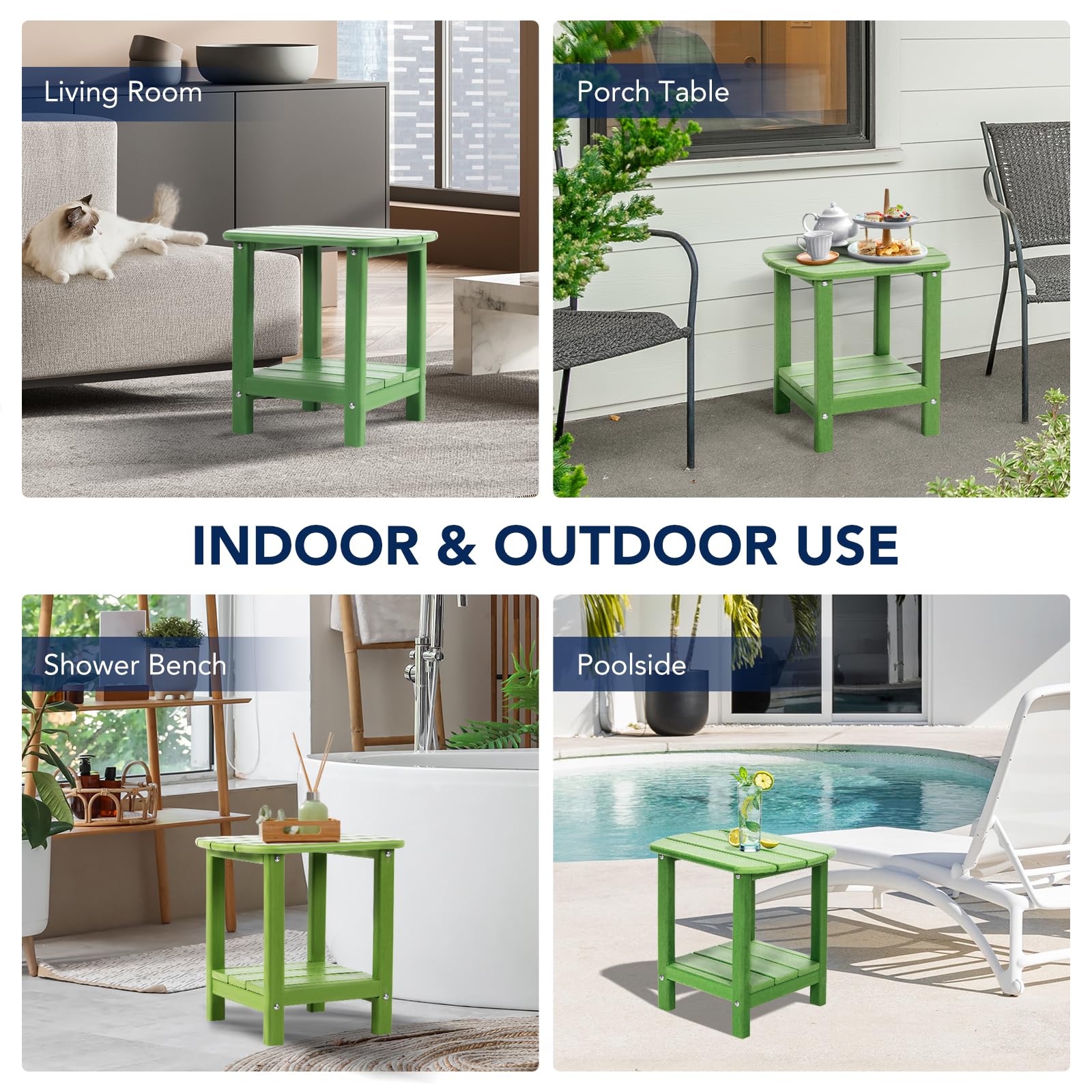 nalone Adirondack Side Table in a patio setting