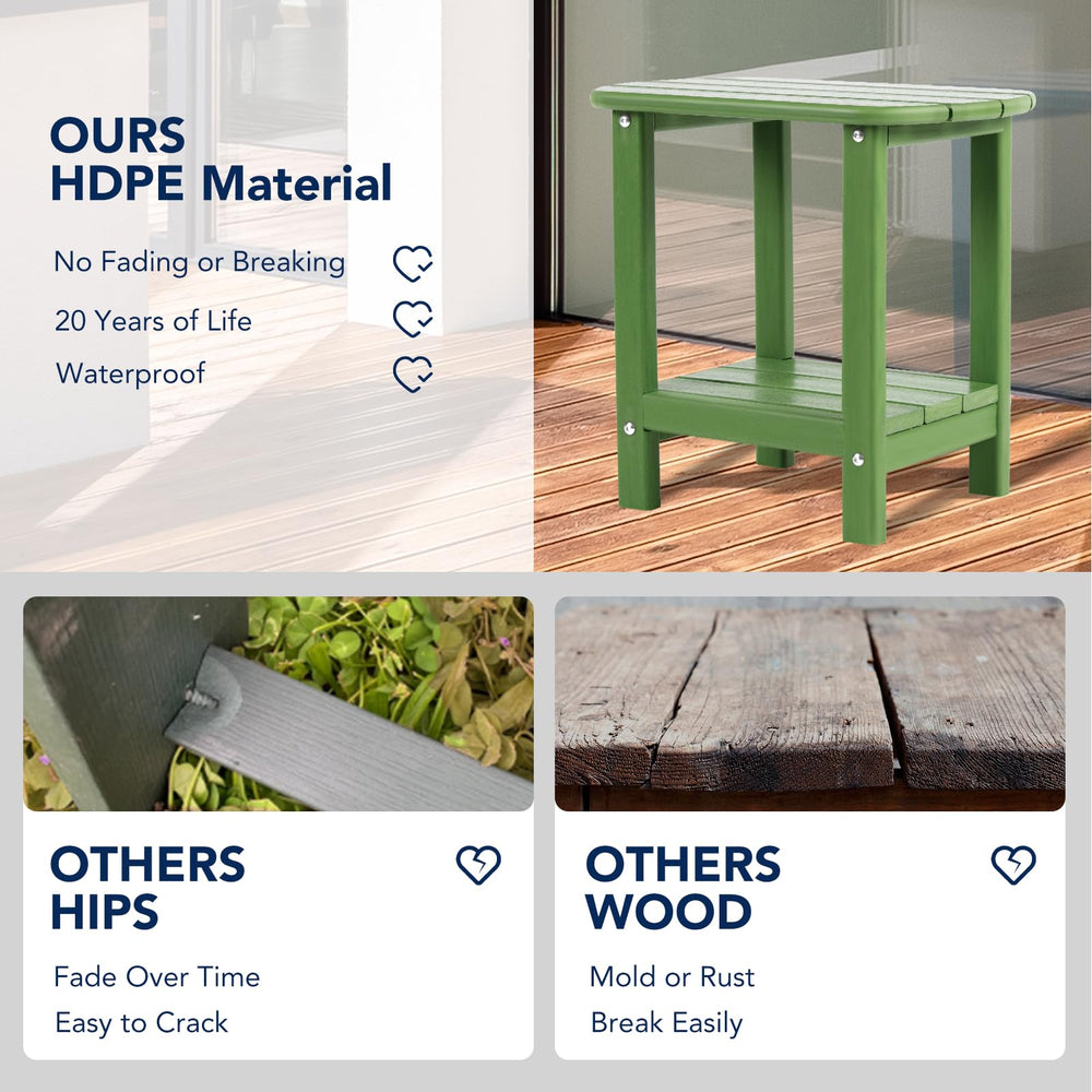 nalone Adirondack Side Table with drinks on it