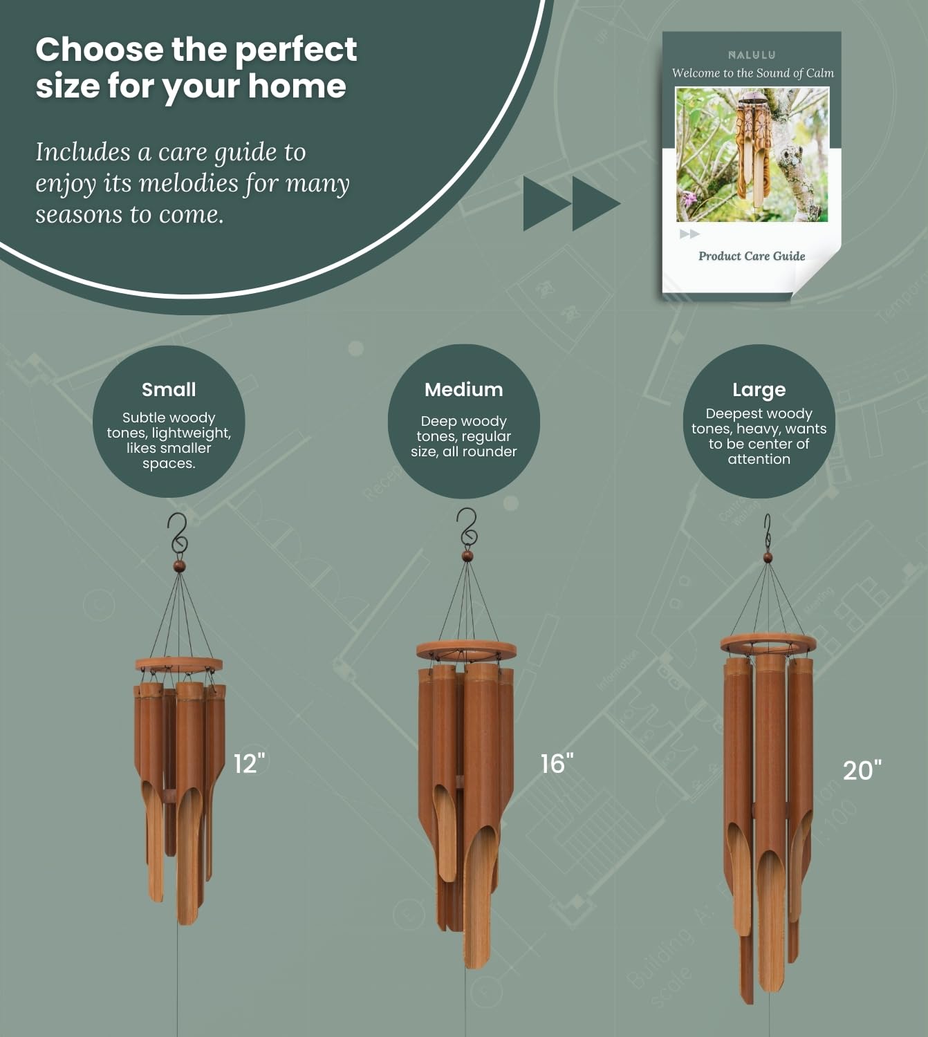 Nalulu Bamboo Wind Chimes in eco-friendly packaging