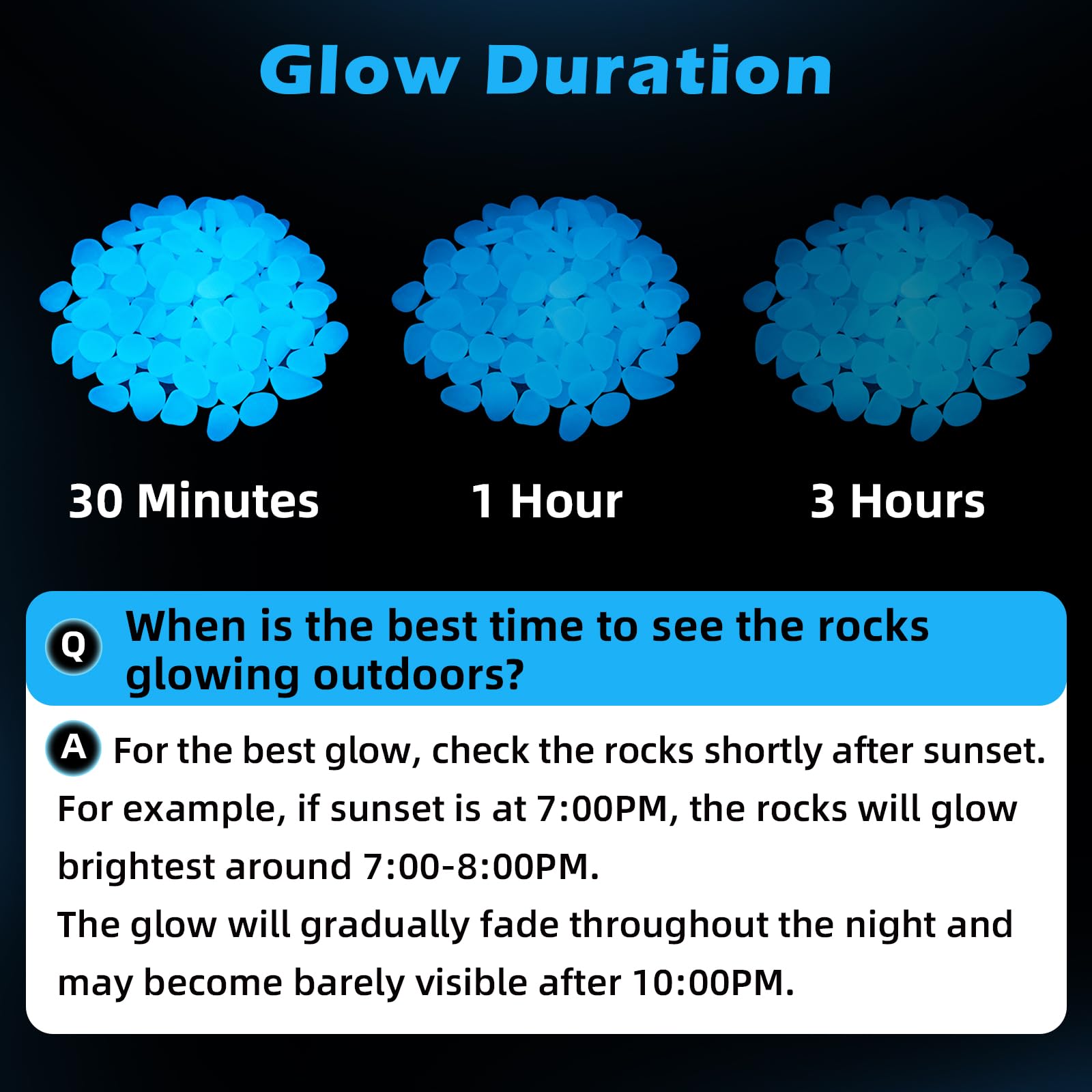 NAMTSO package dimensions for glow rocks