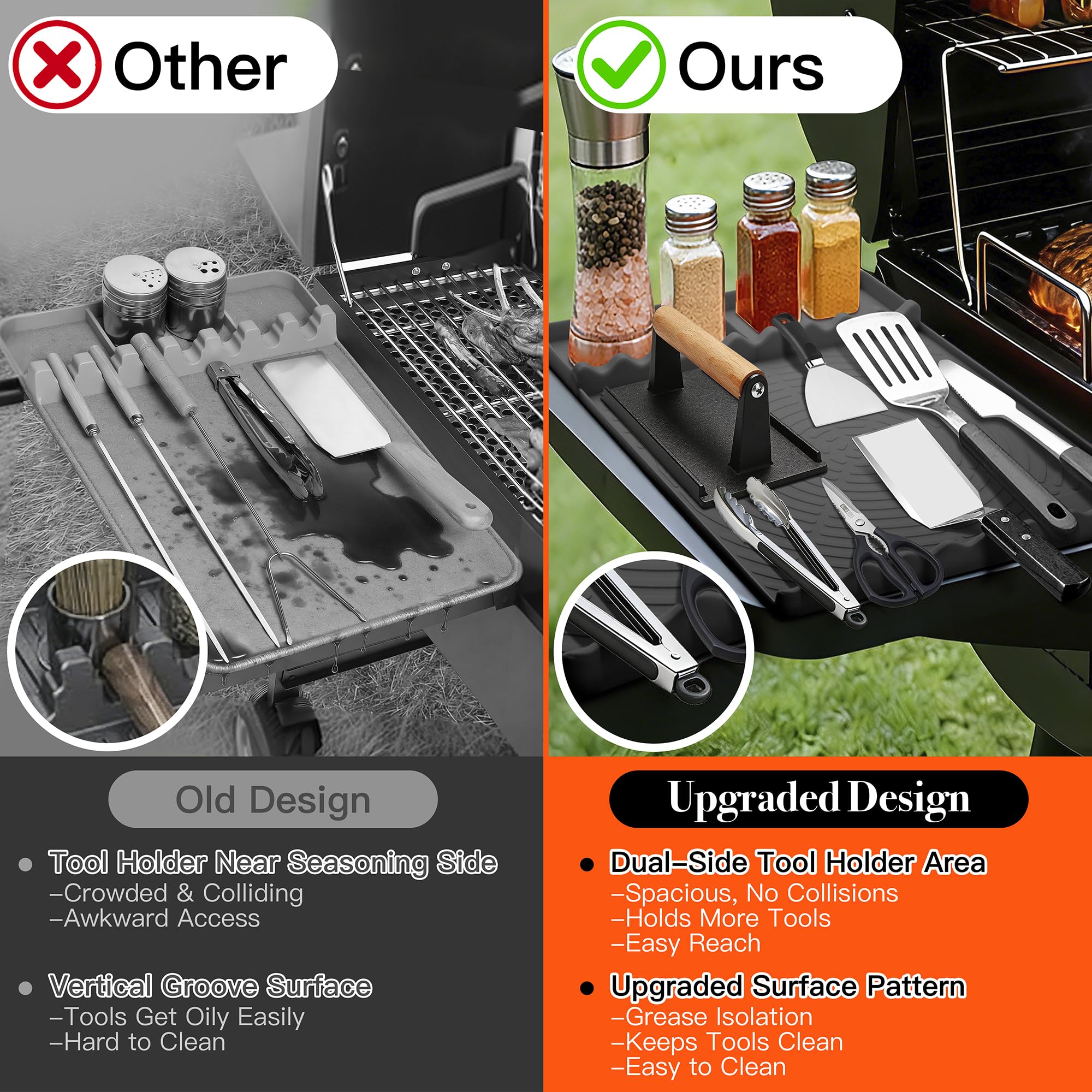 NancyL grill mat showcasing spacious design for accessories