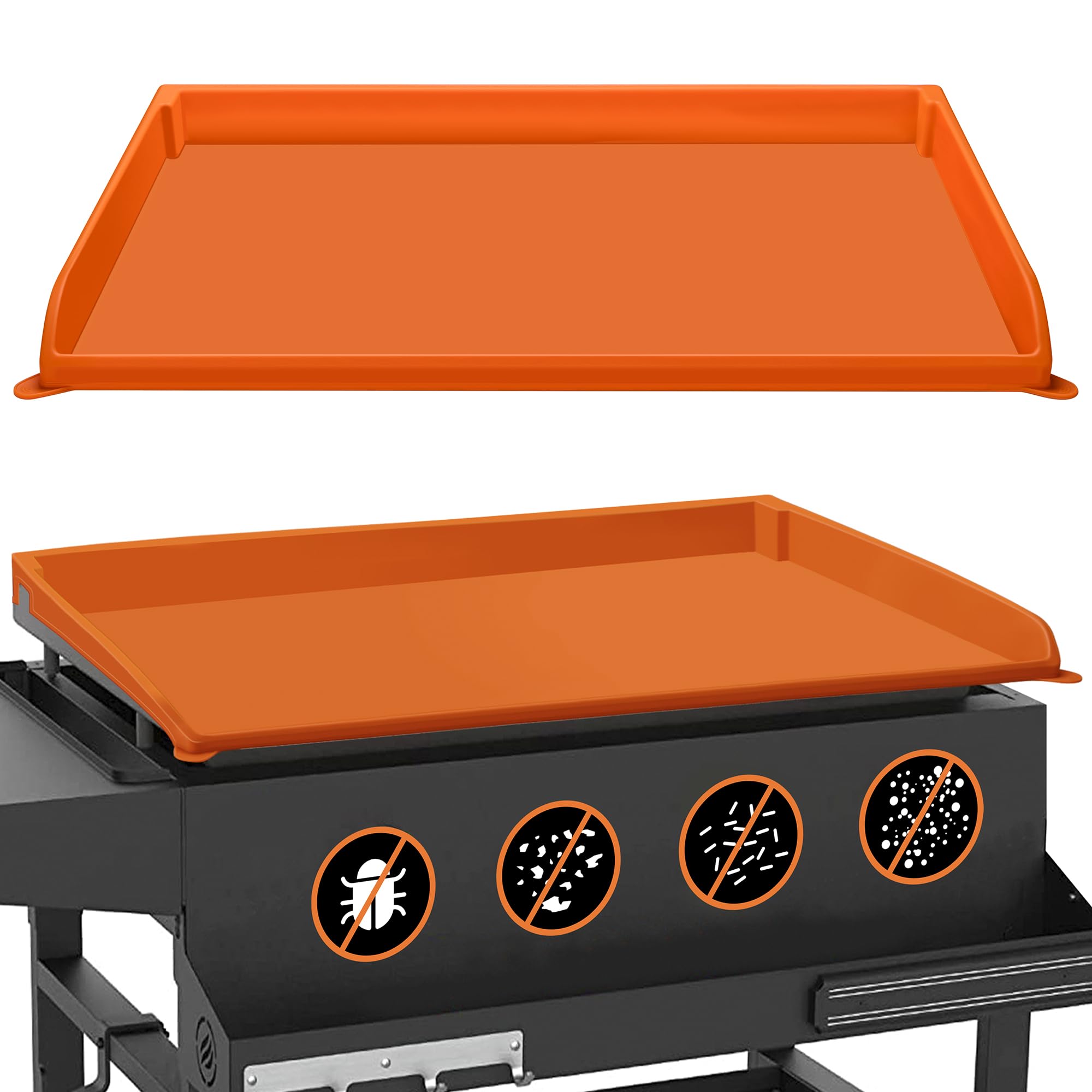 NancyL Silicone Cover Mat for Blackstone 28" XL Griddle in orange, front view