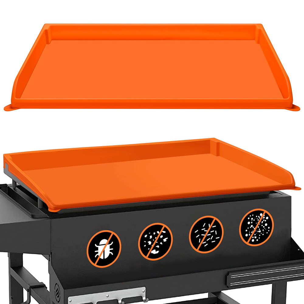 NancyL Silicone Cover Mat for Blackstone 28" XL Griddle in orange, front view