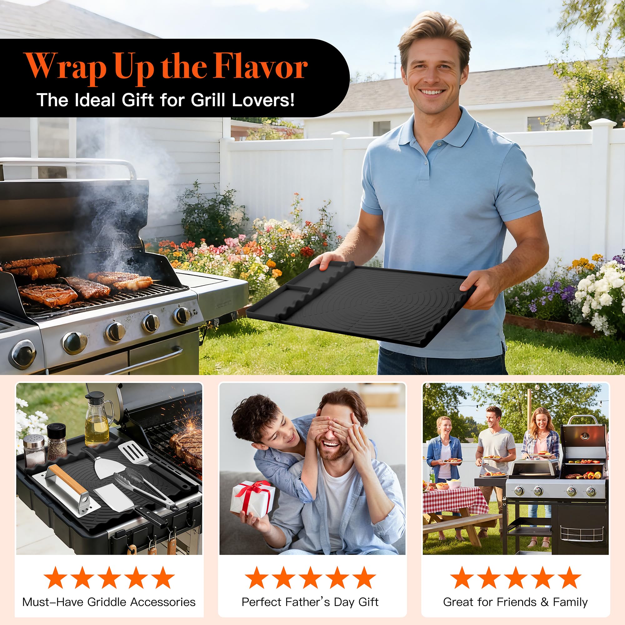 NancyL Silicone Grill Mat showcasing heat resistance near grill