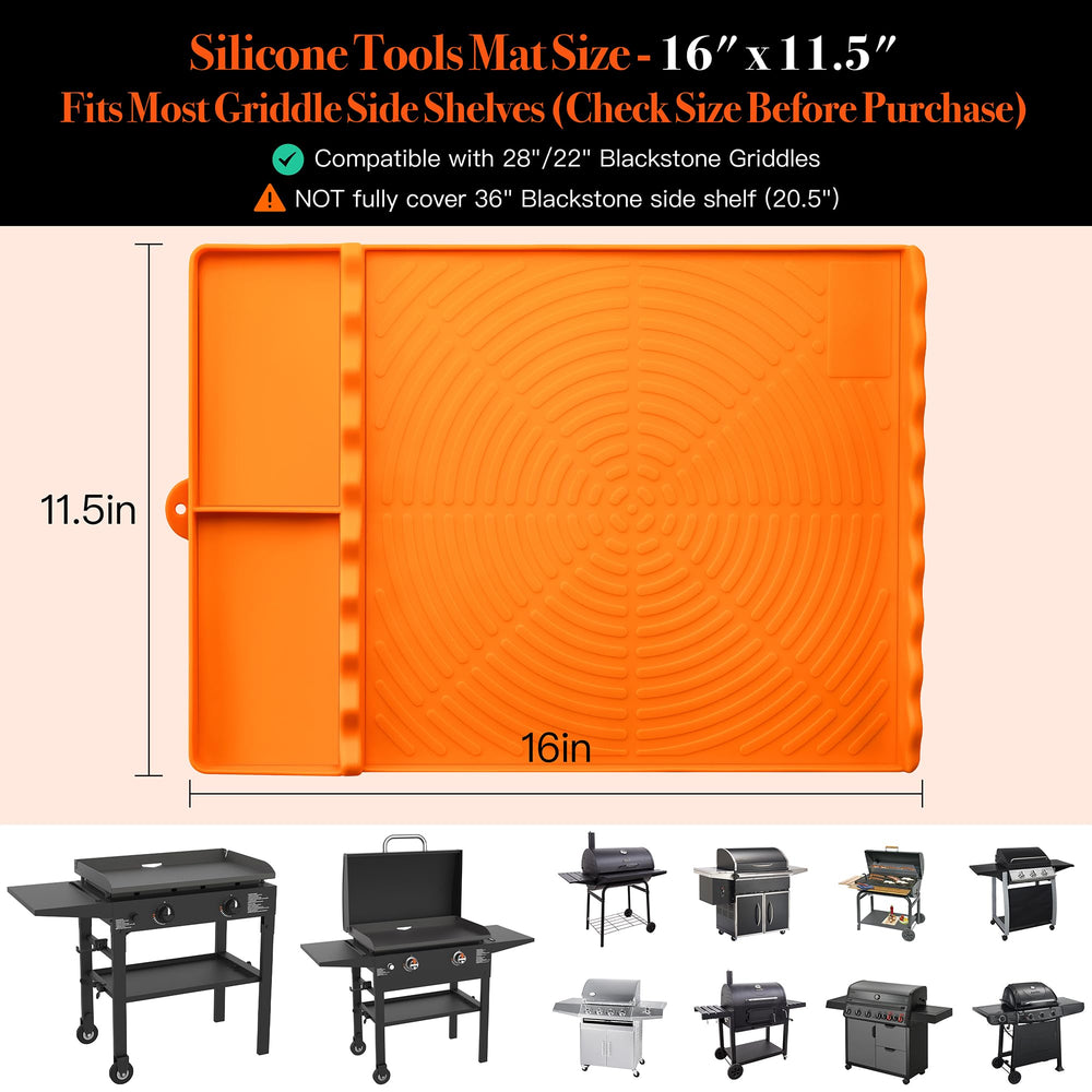 NancyL Silicone Grill Mat with grease isolated on surface