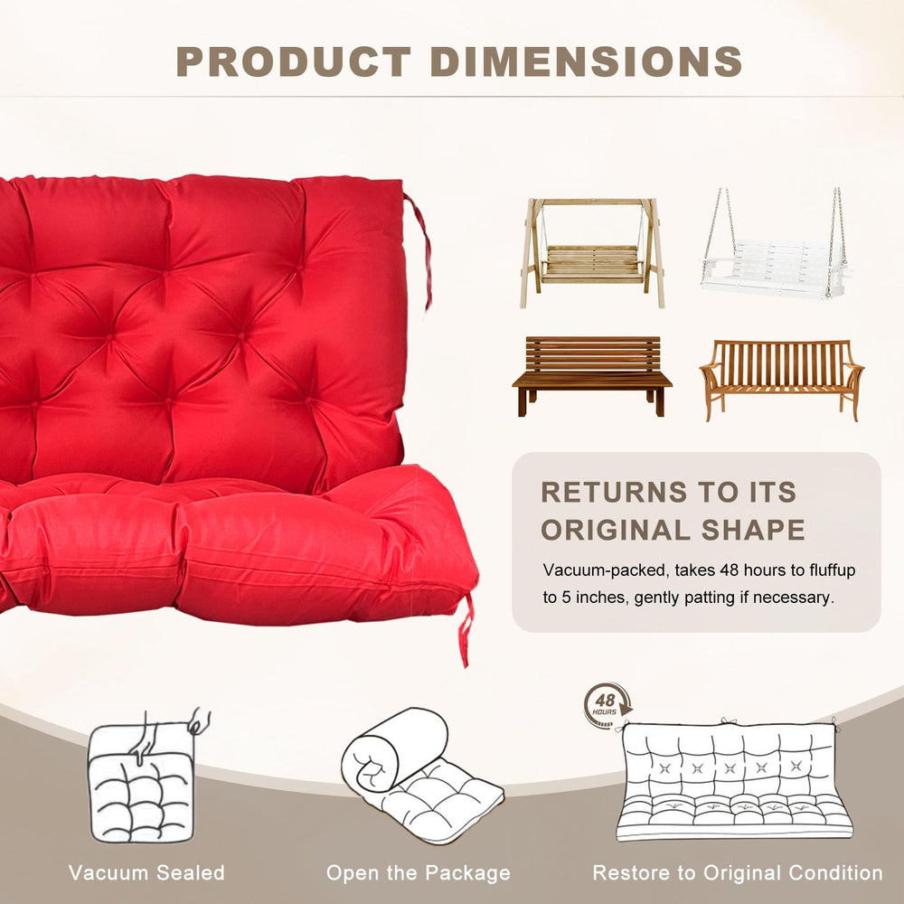 NANGELRN Porch Swing Cushion backrest detail