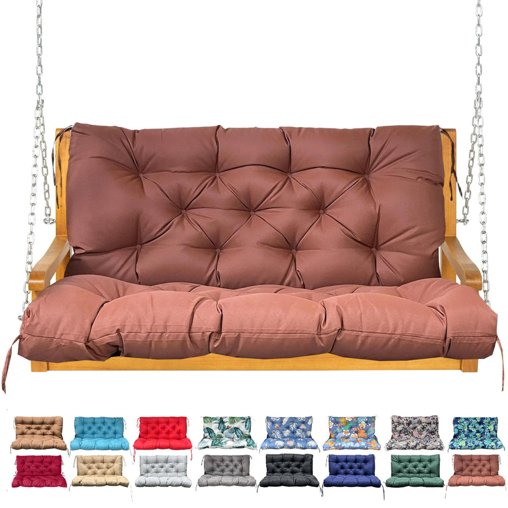 NANGELRN Porch Swing Cushion Coffee colour front view