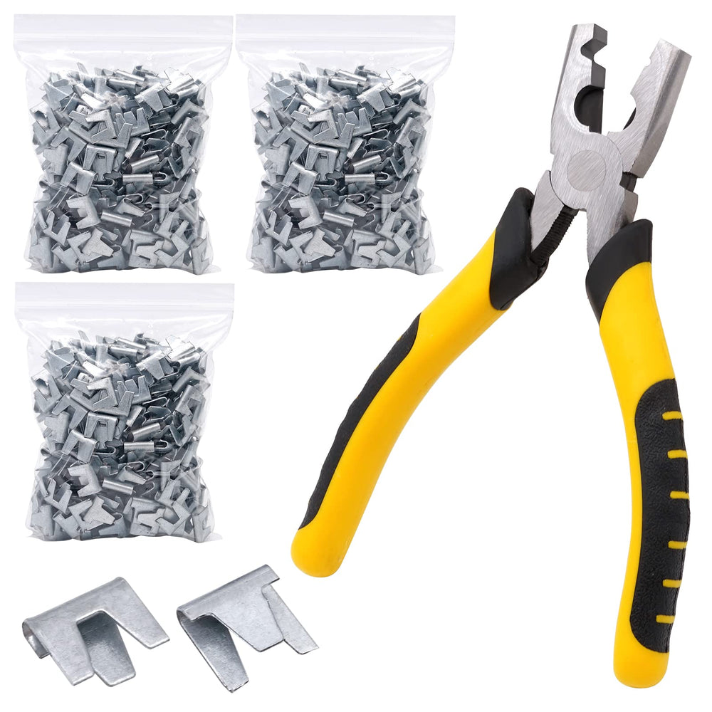 NAOEDEAH Cage Clips and Pliers Set with 900 Wire Clips