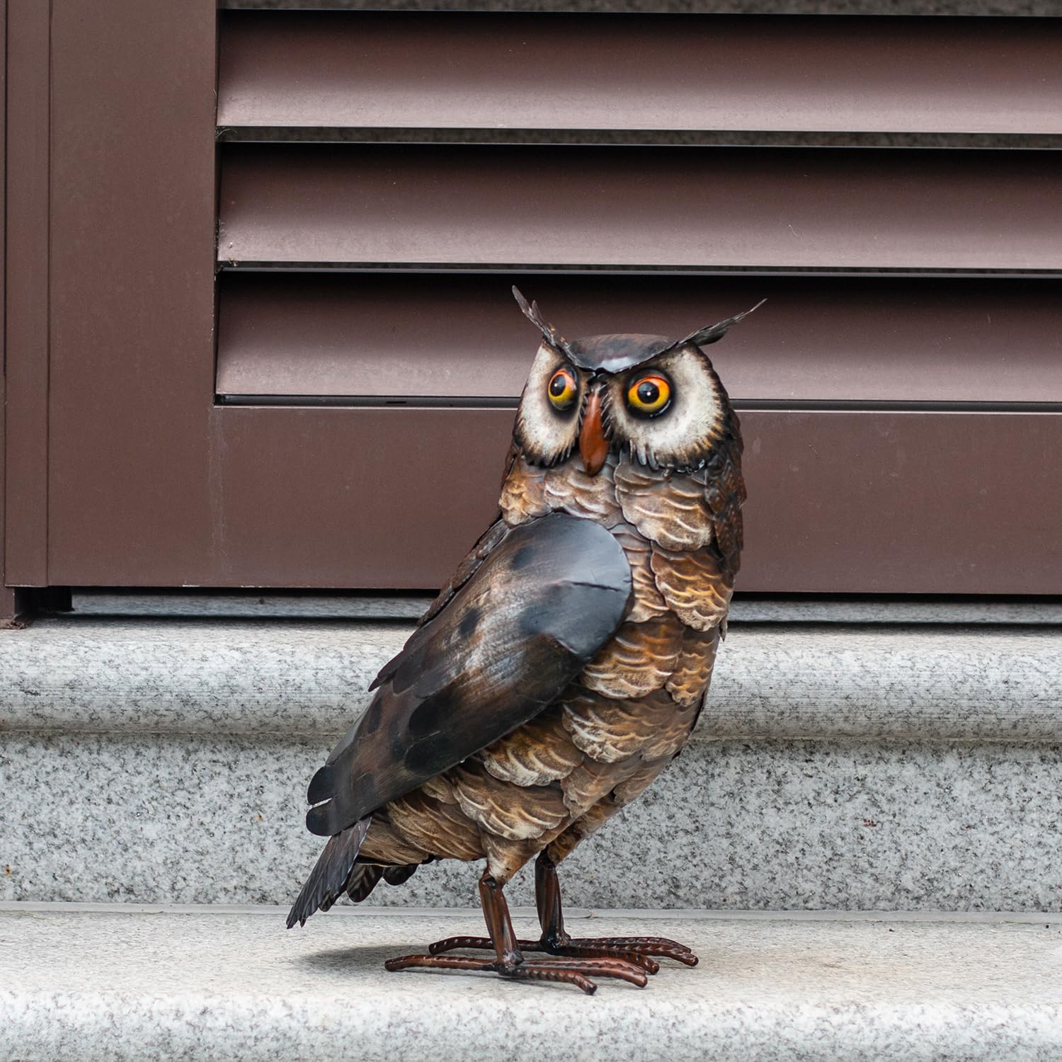 Natelf Owl Statue with dimensions 11x7.3x14 inches