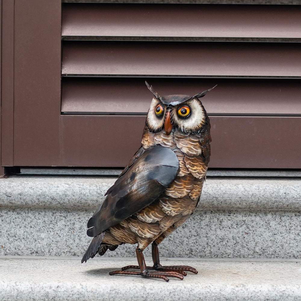 Natelf Owl Statue with dimensions 11x7.3x14 inches