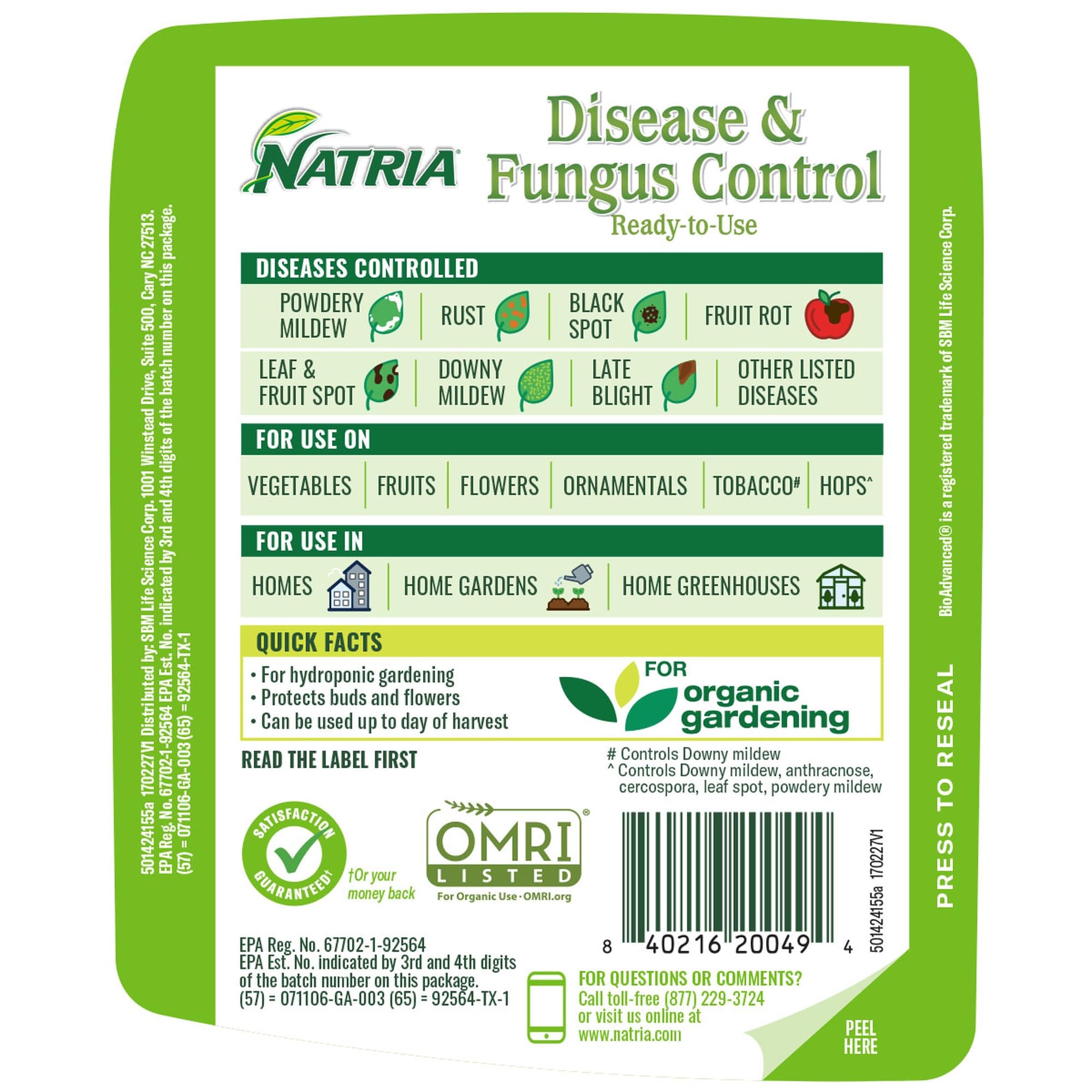 Natria Disease Control Spray with plants affected by diseases