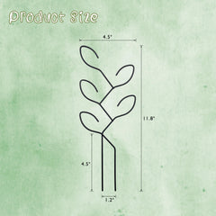 Natrlart Metal Leaf Shape Garden Trellis in indoor plant arrangement