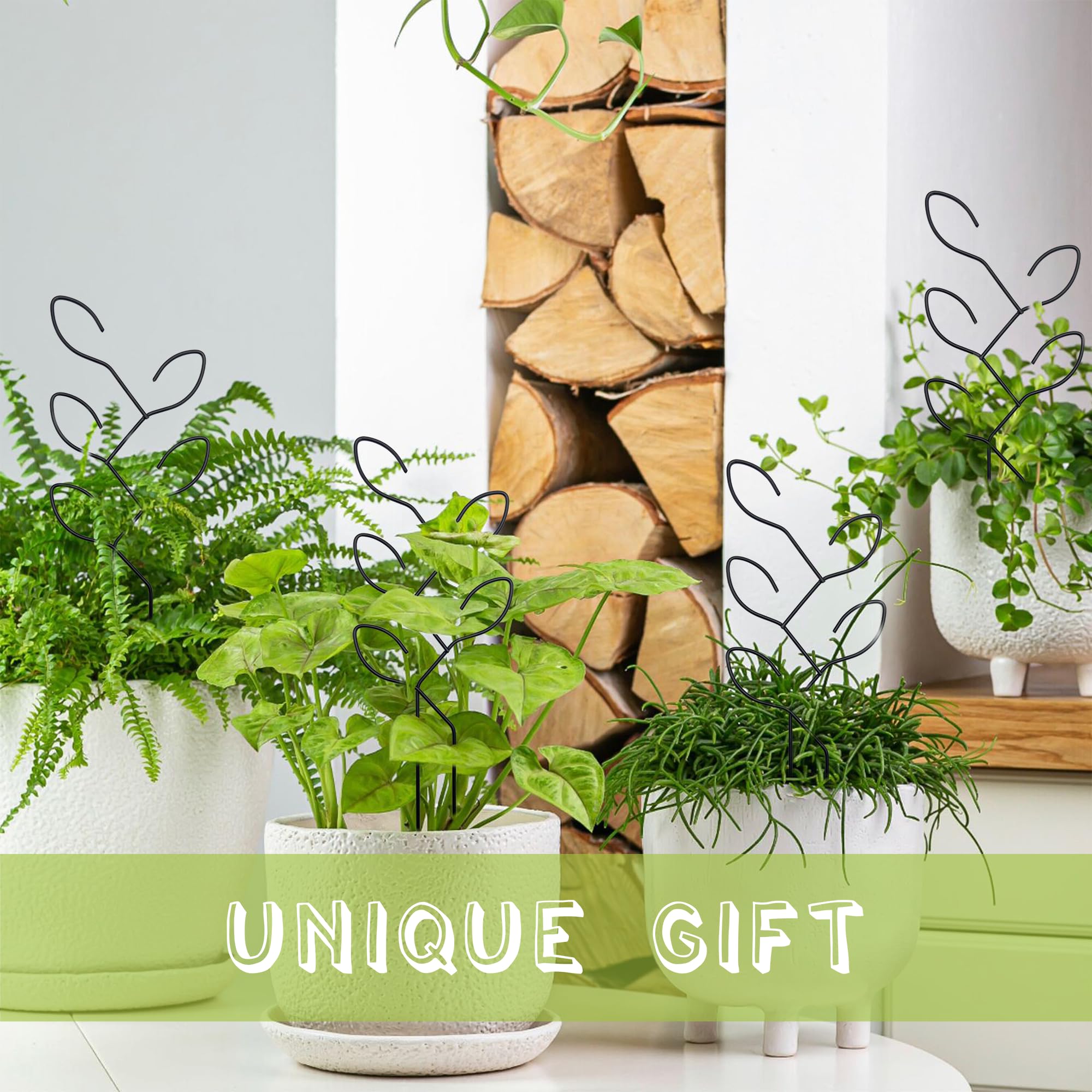 Natrlart Metal Leaf Shape Garden Trellis set of two