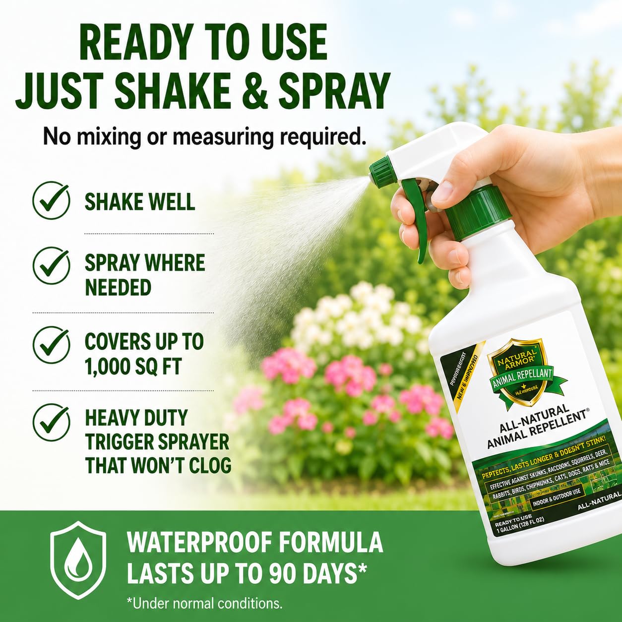 Natural Armor Animal Repellent Spray on patio