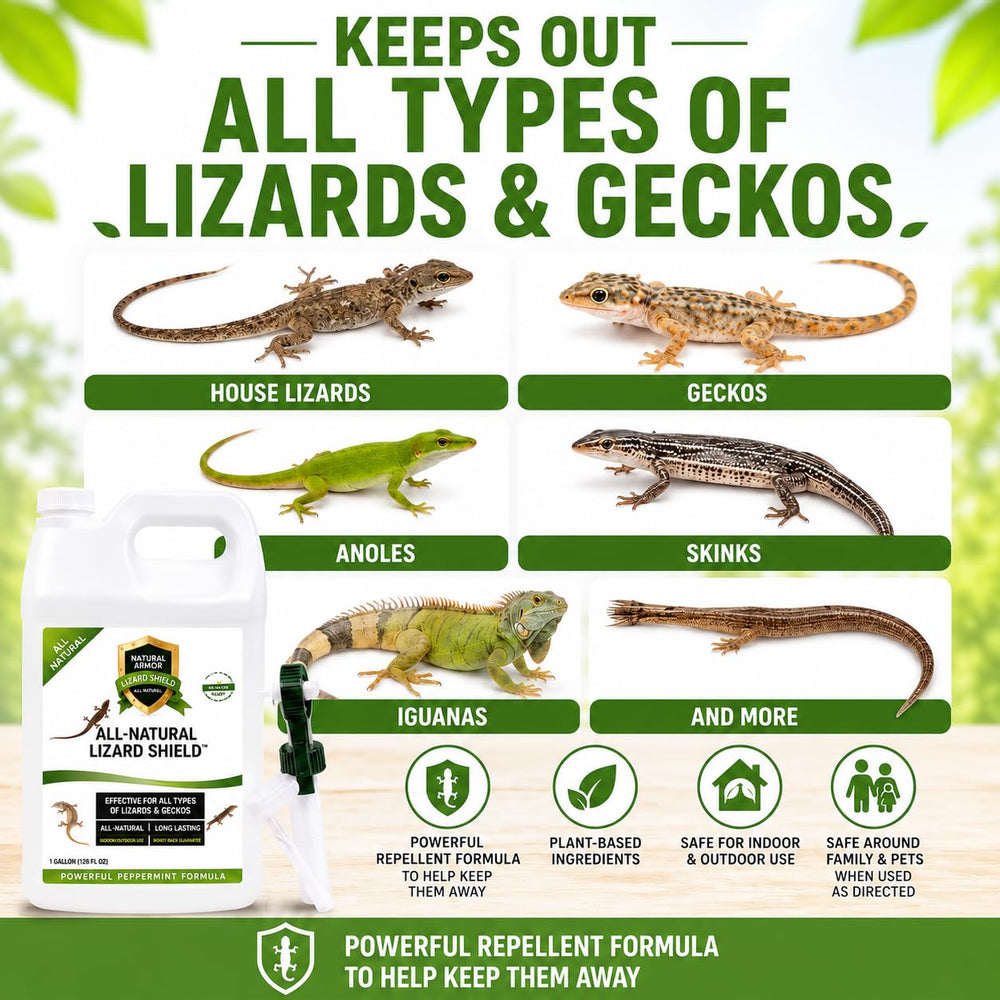 Natural Armor Lizard & Gecko Repellent 128 oz bottle side view