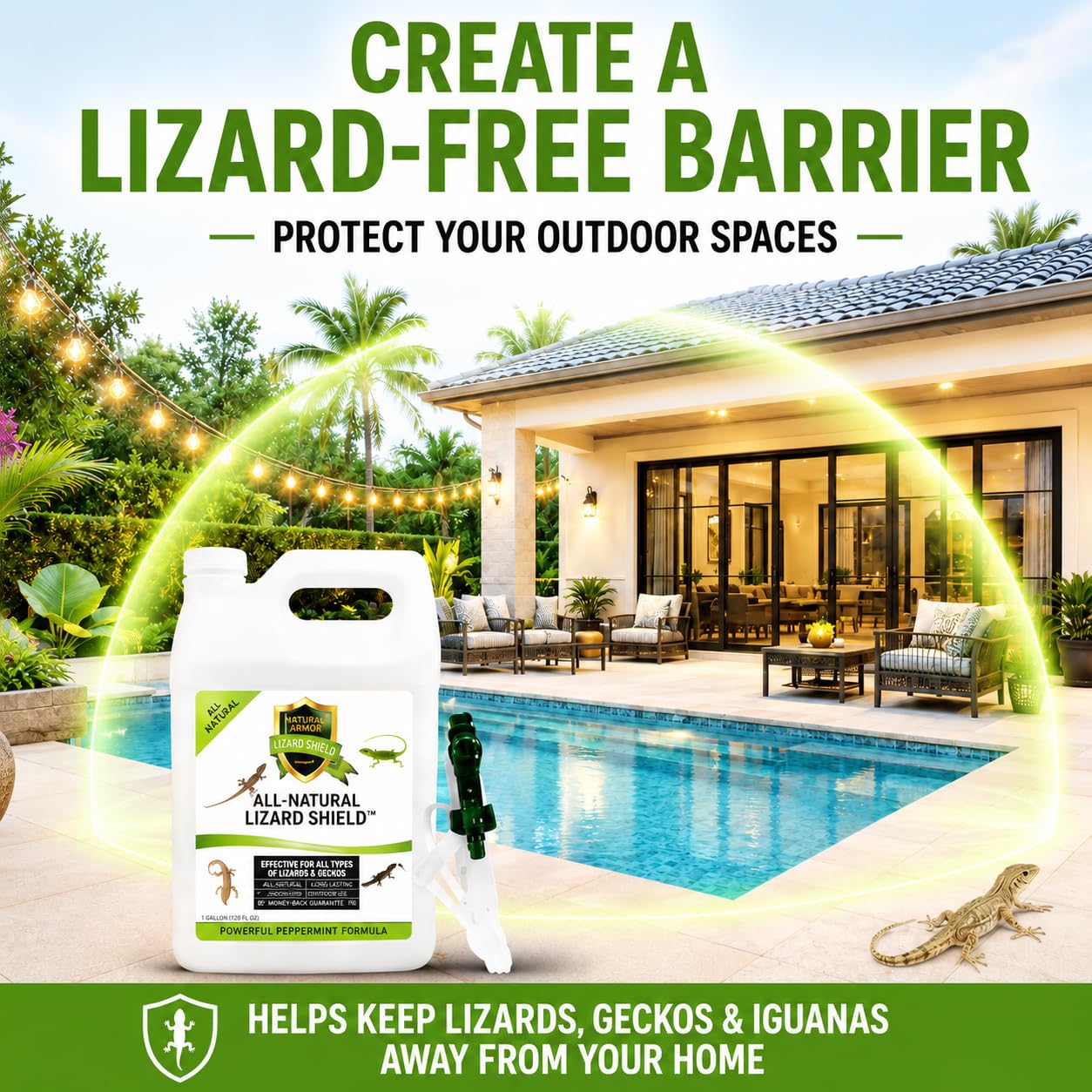 Natural Armor Lizard & Gecko Repellent in outdoor setting