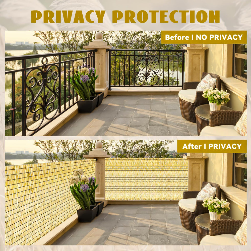 Natural bamboo fencing improving outdoor decor