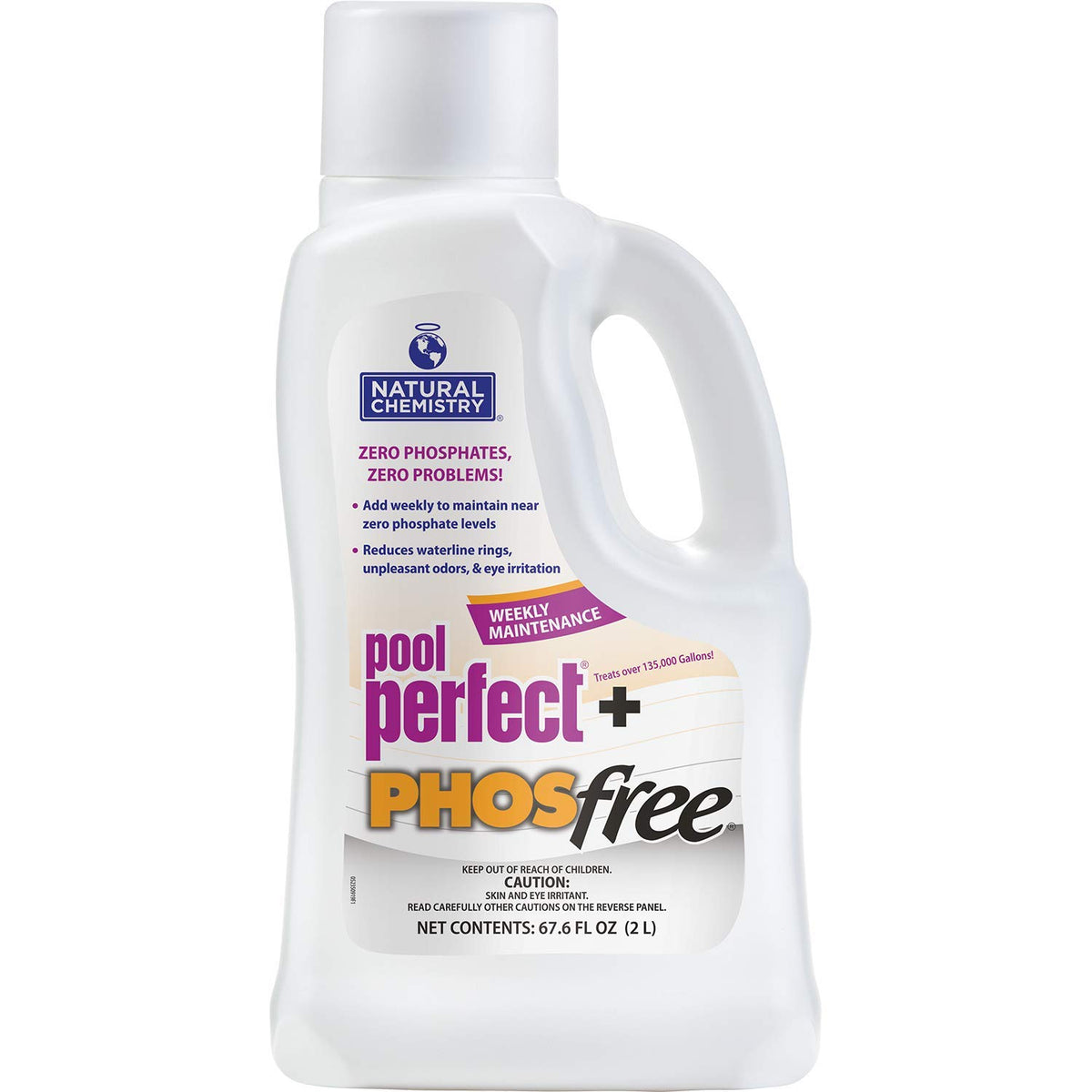 Natural Chemistry Pool Perfect + Phosfree 2L bottle with liquid inside