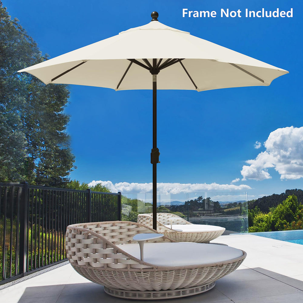 Natural colour of EliteShade 9FT Canopy Cover displayed outdoors