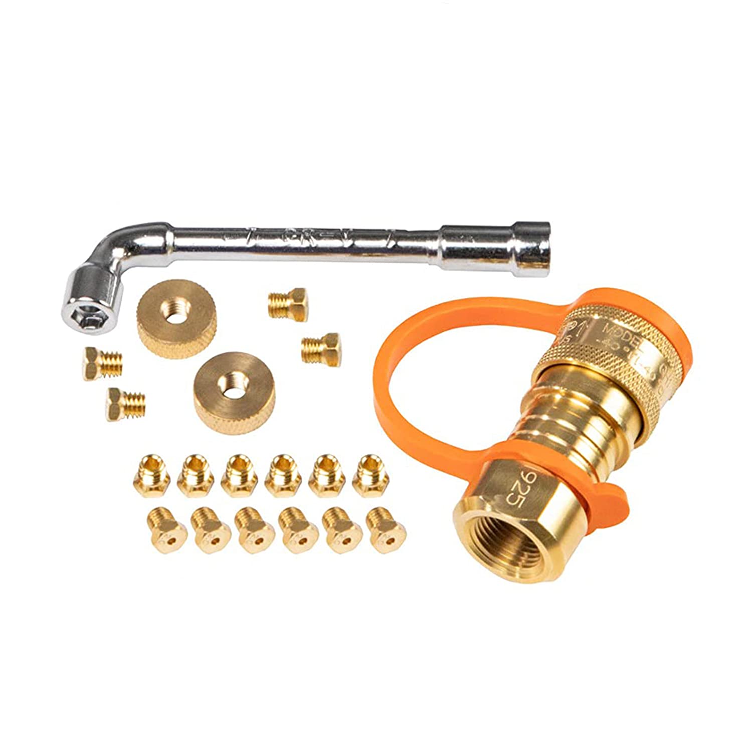 Natural gas orifices and gauges included in BLACKSTONE conversion kit