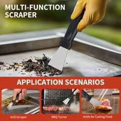 Natural pumice griddle stone with handle