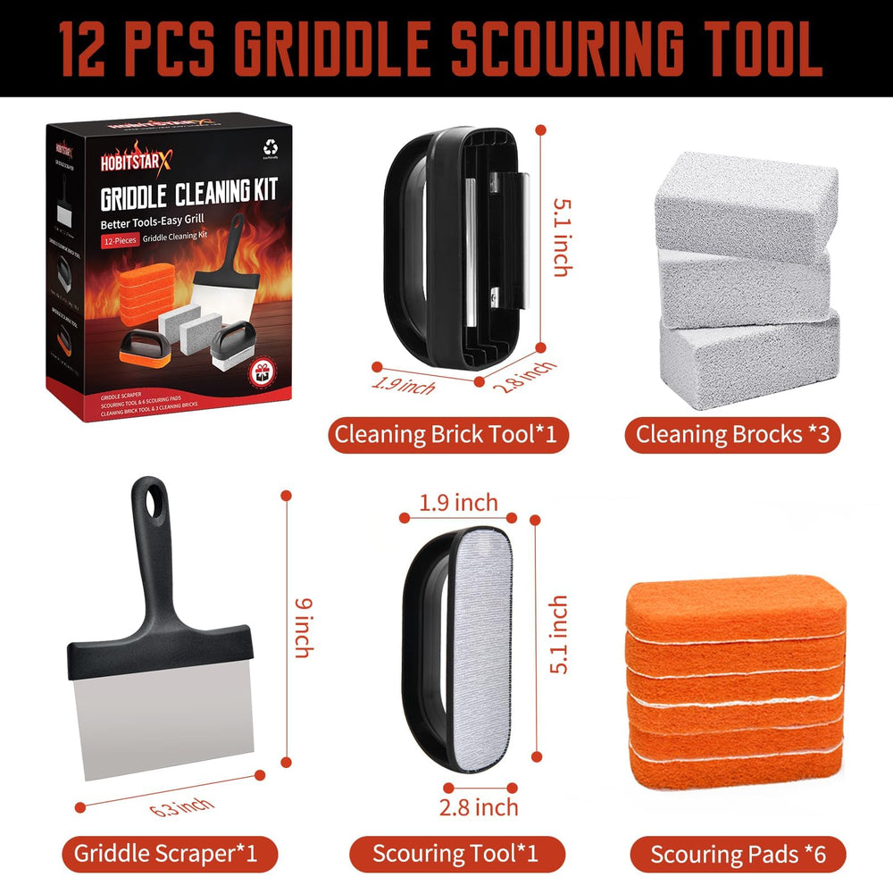 Natural pumice stone for griddle cleaning