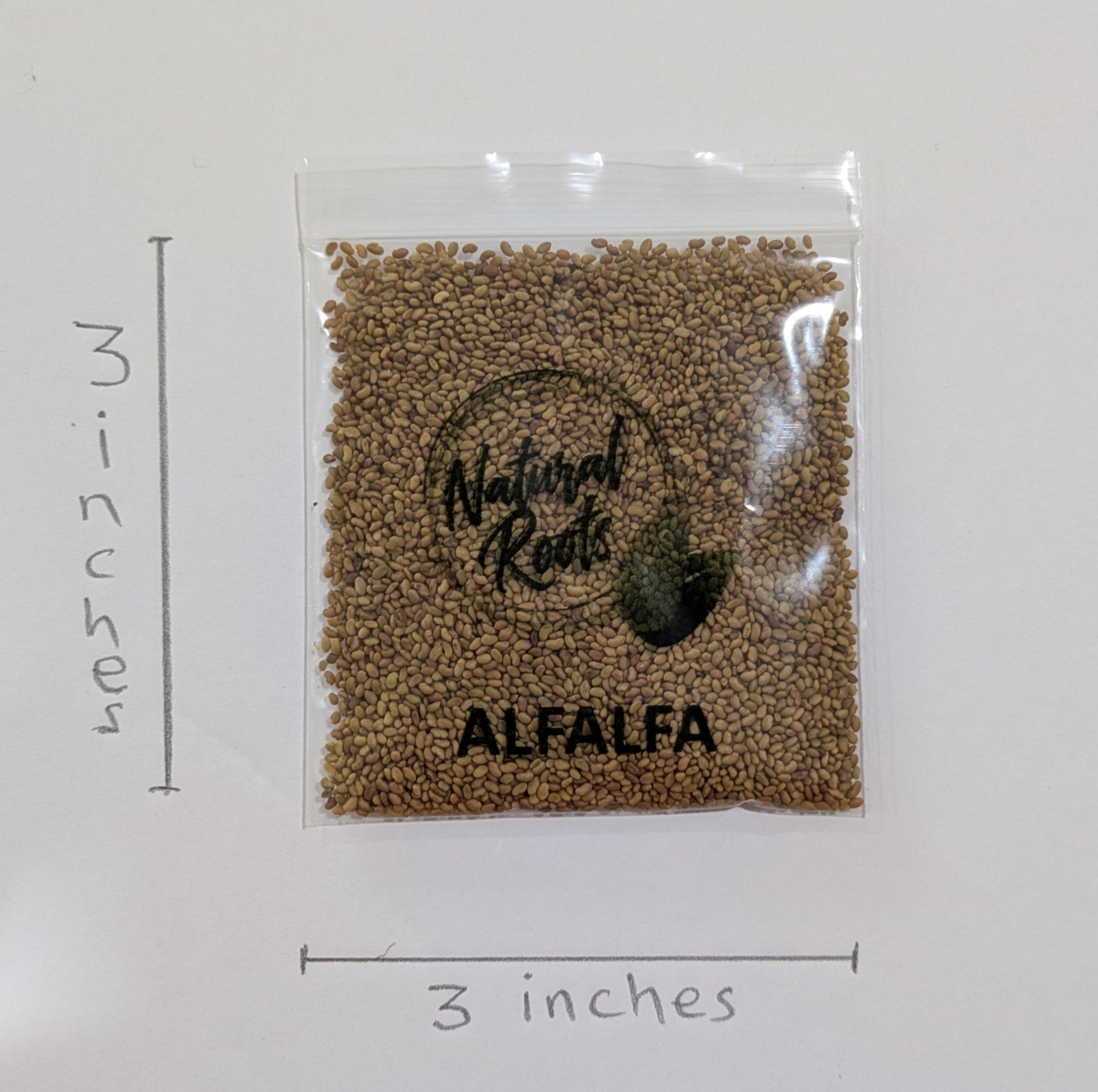 NATURAL ROOTS sprouting seeds showing broccoli and alfalfa seeds