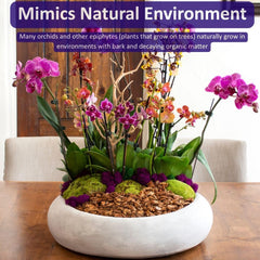 Natural White Fir Bark in a gardening setup