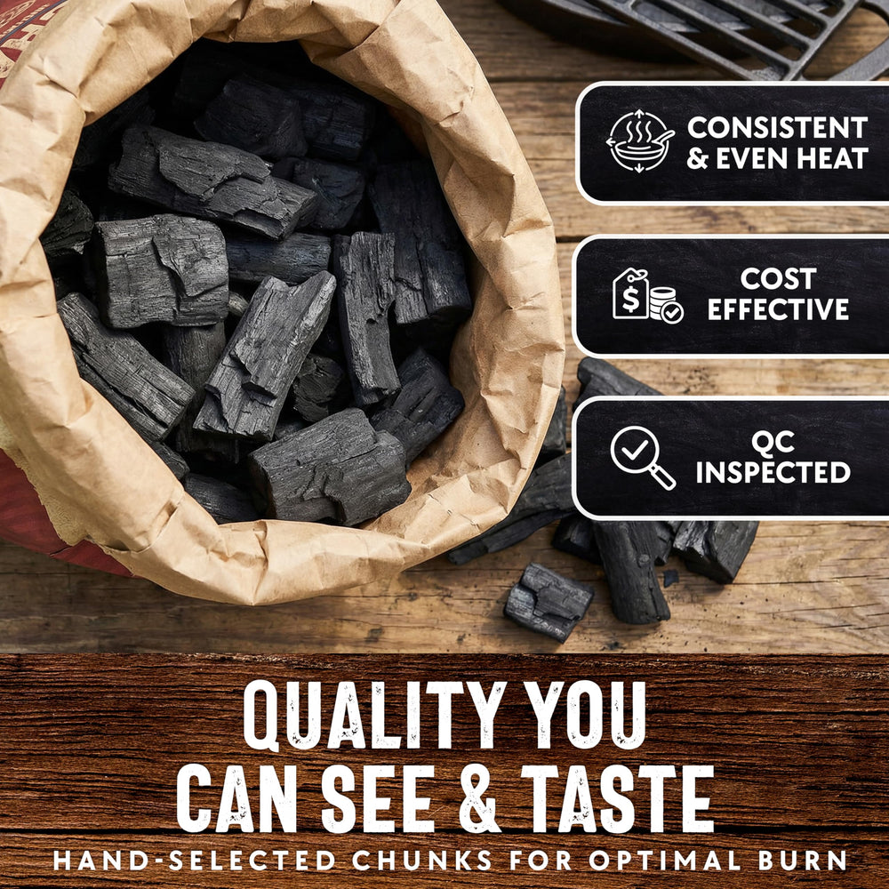 Natural wood scent of Mr. Bar-B-Q lump charcoal