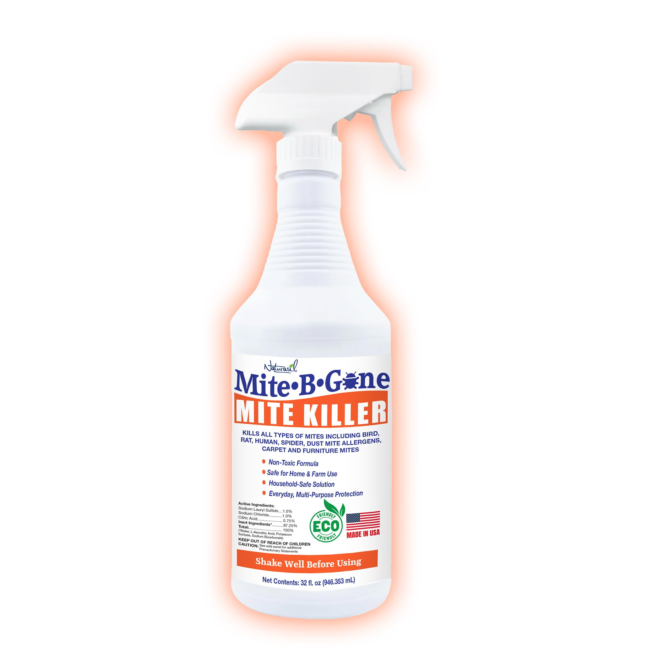 Naturasil Mite-B-Gone Dust Mite Spray 32 oz front view