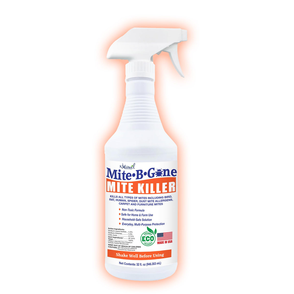Naturasil Mite-B-Gone Dust Mite Spray 32 oz front view