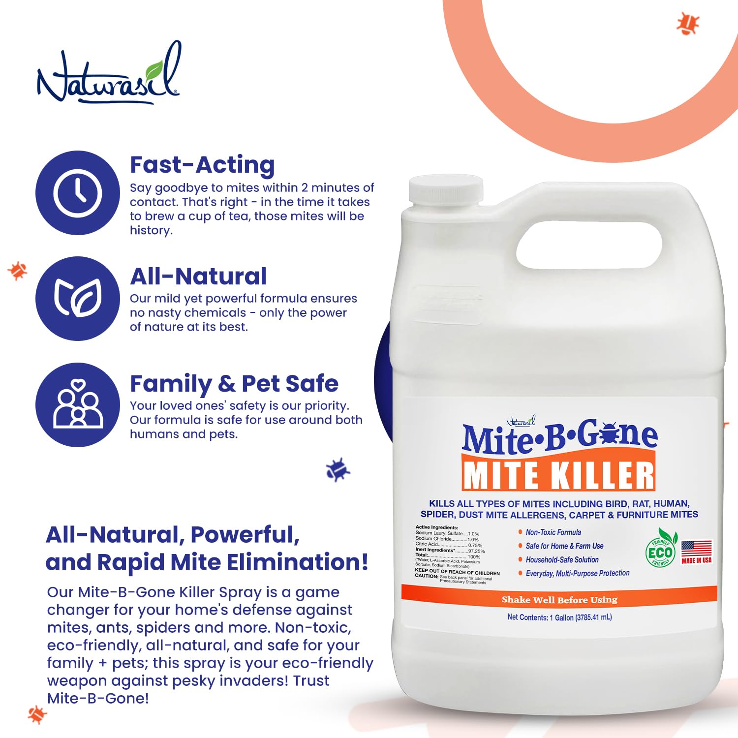 Naturasil Mite-B-Gone Dust Mite Spray in a home setting