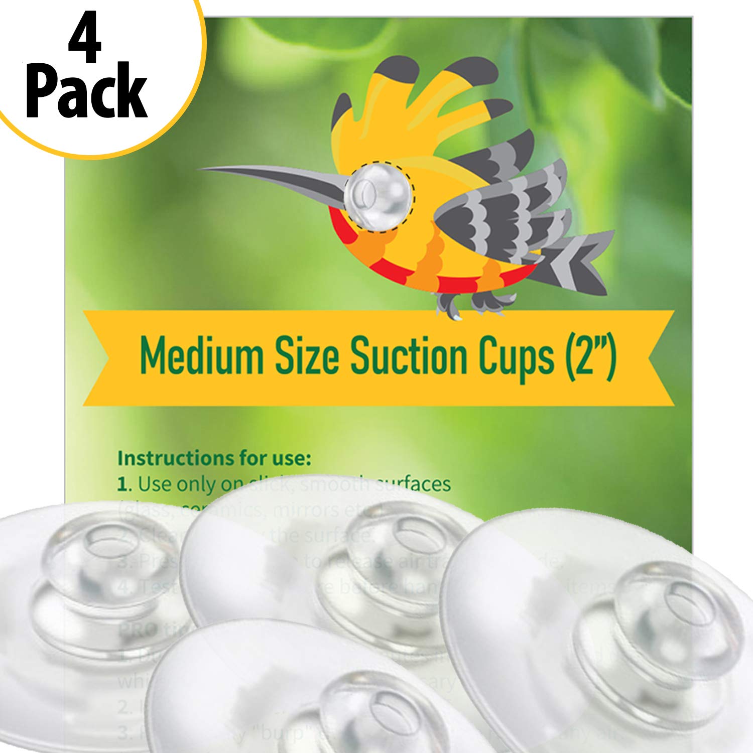 Nature Anywhere suction cups on window holding a bird feeder