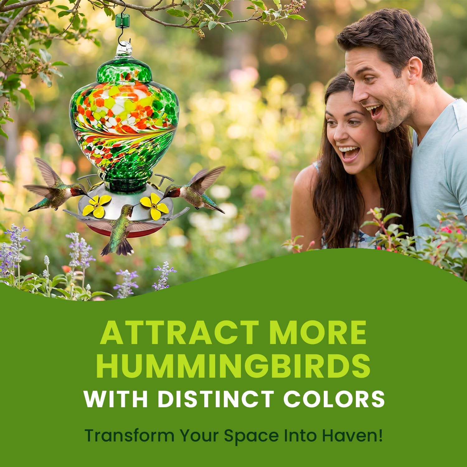 Nature Gear Hummingbird Feeder filled with nectar