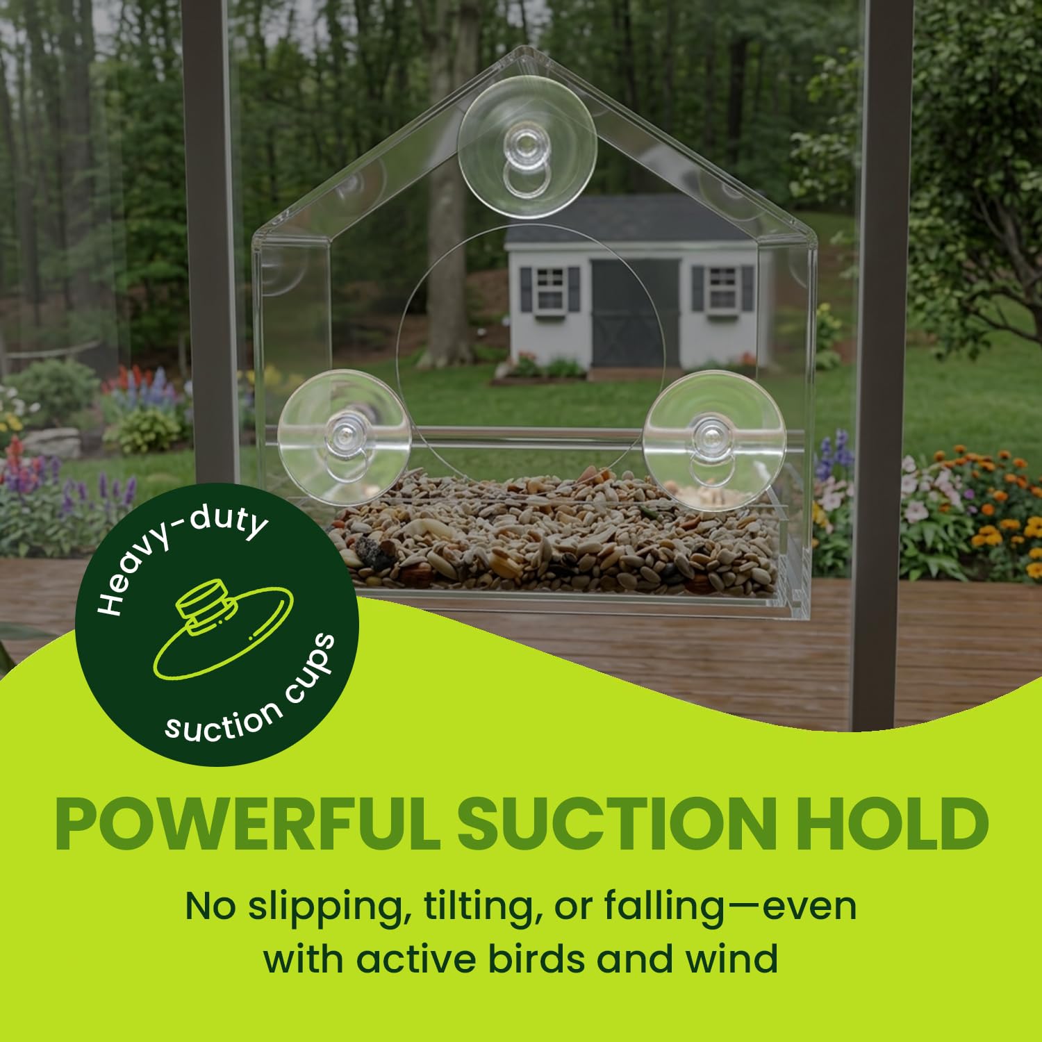 Nature Gear Window Bird Feeder packaging with product details
