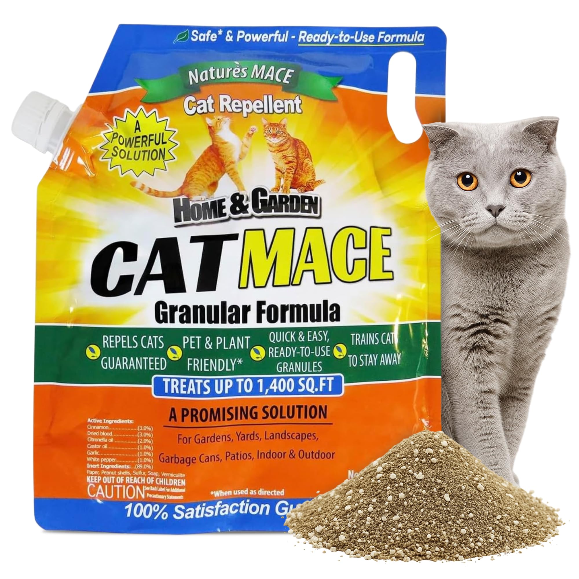 Nature's MACE Cat Mace Granular Cat Repellent 2.5 lb front view