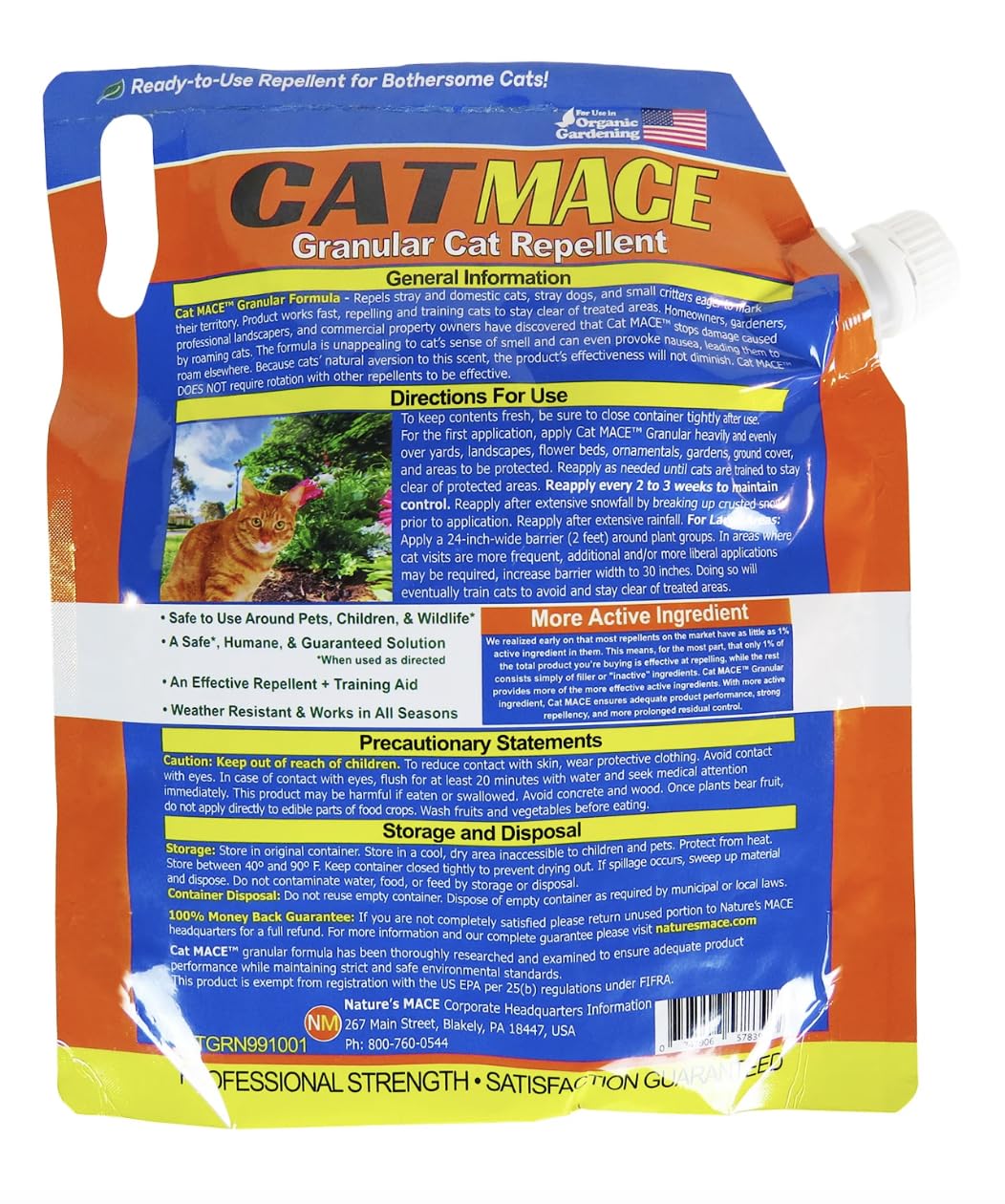 Nature's MACE Cat Mace Granules packaging with label