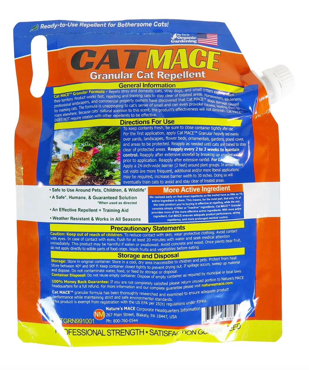 Nature's MACE Cat Mace Granules packaging with label
