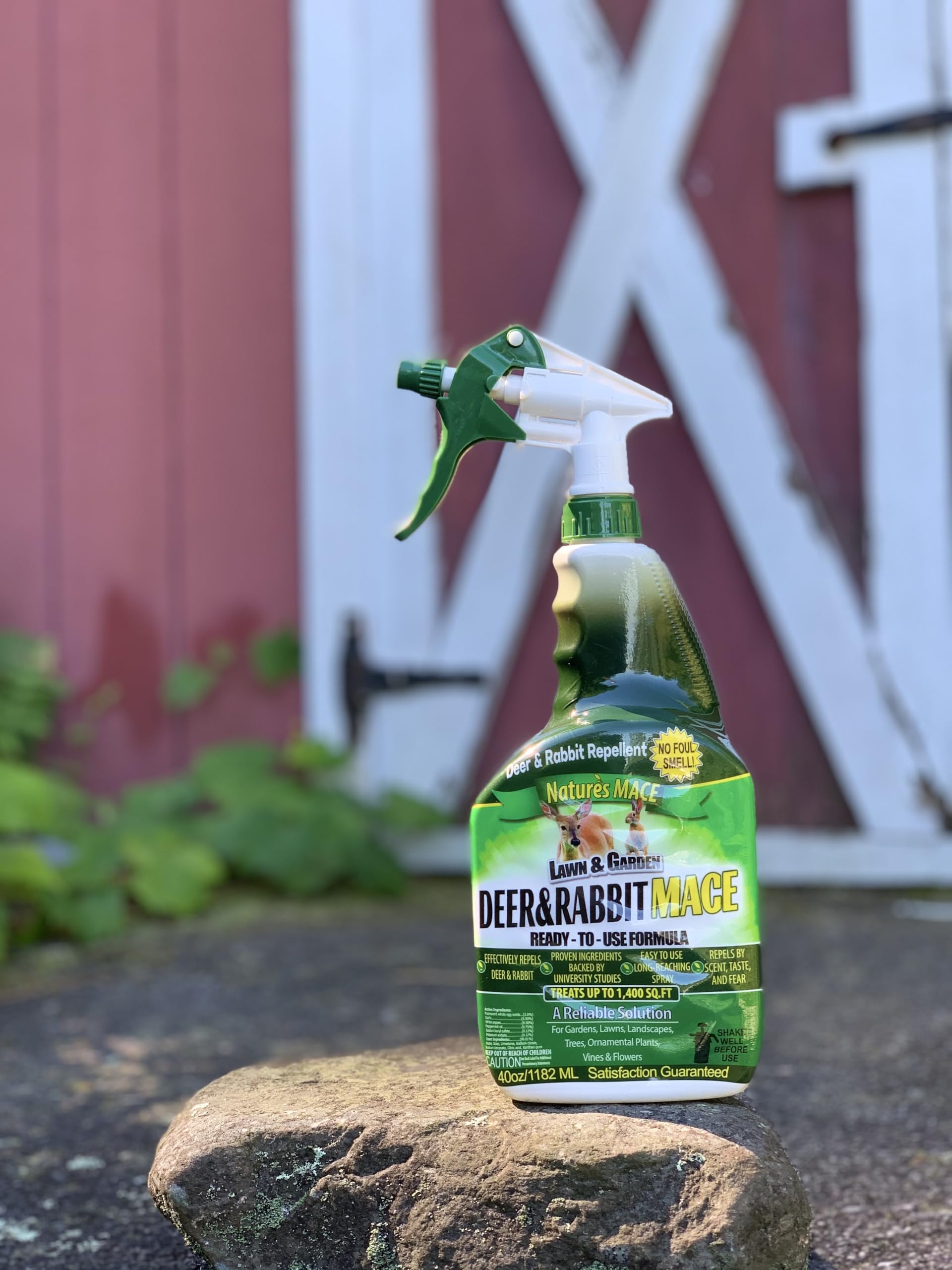 Nature's MACE Deer & Rabbit Repellent in garden setting