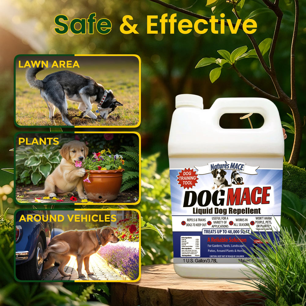 Nature's MACE Dog Mace 1 Gallon Concentrate label details