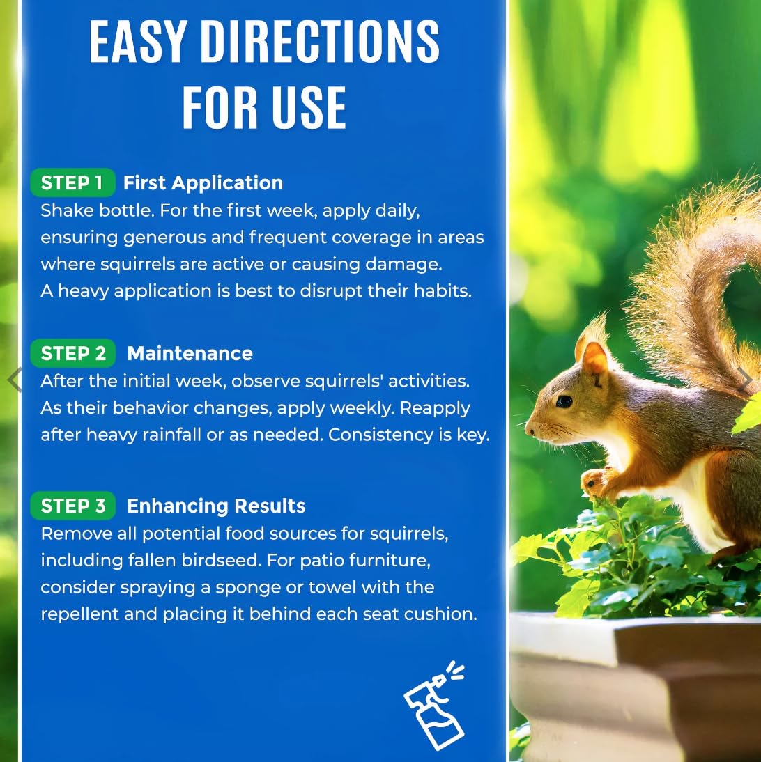Nature's MACE Squirrel Mace Repellent 40 oz usage demonstration