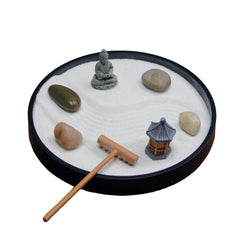 Nature's Mark Mini Zen Garden Kit with rake and white sand