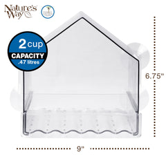 NATURE'S WAY Clear View Window Bird Feeder side view